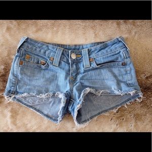 True Religion Denim Allie Style Cut Off Shorts 25